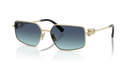 Tiffany & Co. Sunglasses Rectangle Gold Frame Blue Lens TF3111 62029S
