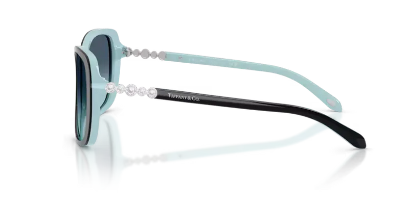Tiffany & Co. Sunglasses Butterfly Black on Tiffany Blue TF4121B 80559S