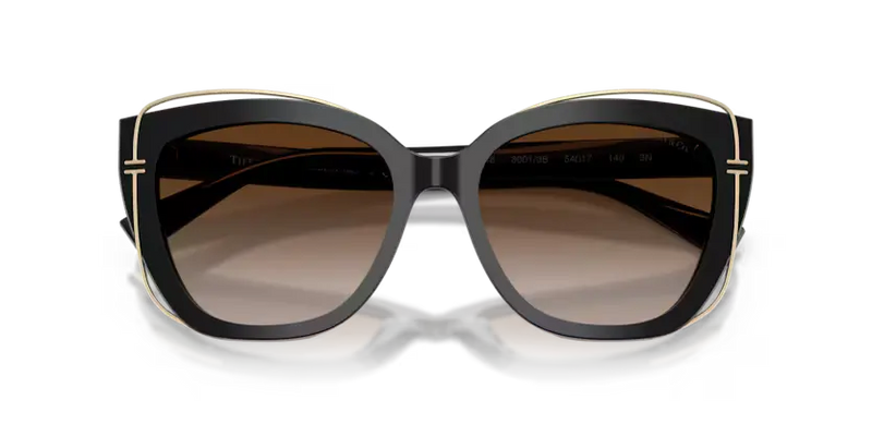 Tiffany & Co. Sunglasses Cat-Eye Black Frame Brown Lens TF4148 80013B