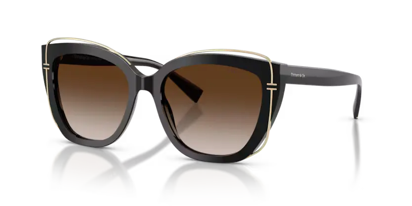 Tiffany & Co. Sunglasses Cat-Eye Black Frame Brown Lens TF4148 80013B