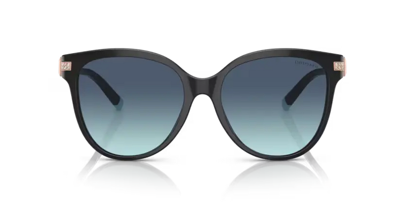 Tiffany & Co. Sunglasses Pillow Black Frame Blue Lens TF4193B 80019S