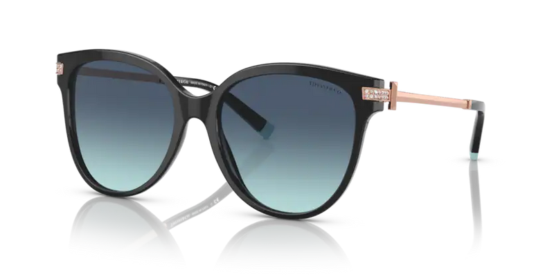 Tiffany & Co. Sunglasses Pillow Black Frame Blue Lens TF4193B 80019S