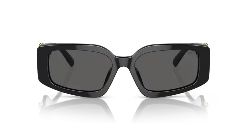 Tiffany & Co. Ladies Sunglasses Rectangle Black Frame TF4208U 8001S4