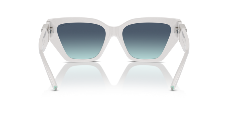 Tiffany & Co. Ladies Sunglasses Cat Eye White Frame Blue Lens TF4218 83929S