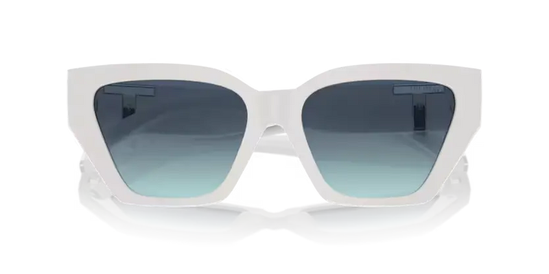 Tiffany & Co. Ladies Sunglasses Cat Eye White Frame Blue Lens TF4218 83929S
