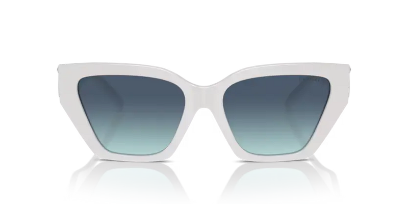 Tiffany & Co. Ladies Sunglasses Cat Eye White Frame Blue Lens TF4218 83929S