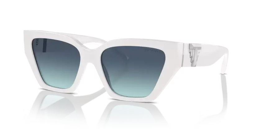 Tiffany & Co. Ladies Sunglasses Cat Eye White Frame Blue Lens TF4218 83929S