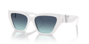 Tiffany & Co. Ladies Sunglasses Cat Eye White Frame Blue Lens TF4218 83929S