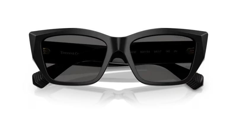 Tiffany & Co. Ladies Sunglasses Cat Eye Black Frame Grey Lens TF4230 8001S4