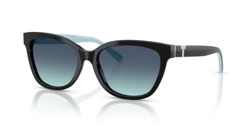 Tiffany & Co. Sunglasses Cat Eye Black Frame Blue Lens TF4237B 80019S