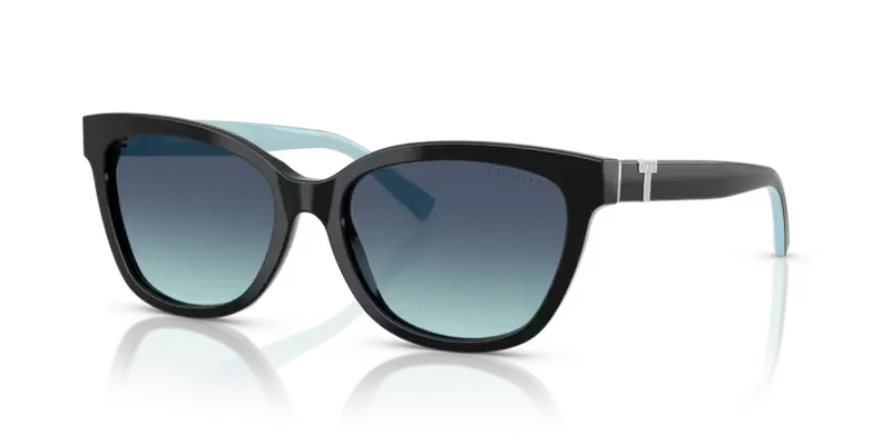 Tiffany & Co. Sunglasses Cat Eye Black Frame Blue Lens TF4237B 80019S