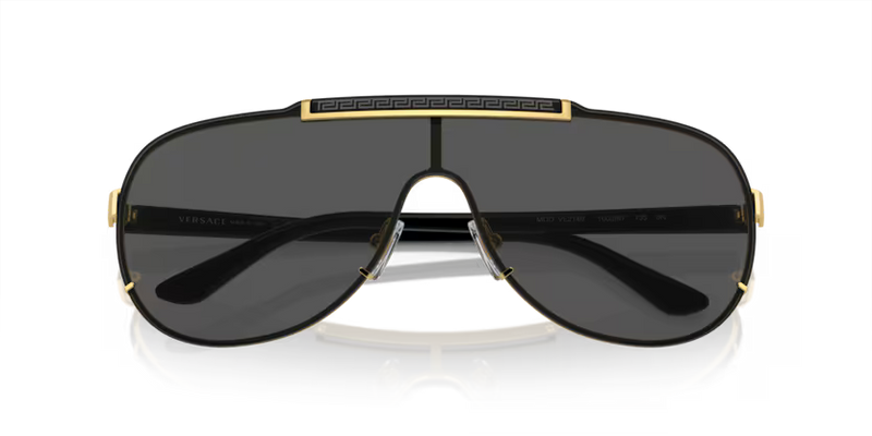 Versace Sunglasses Pilot Gold Frame Dark Grey Lens VE2140 100287