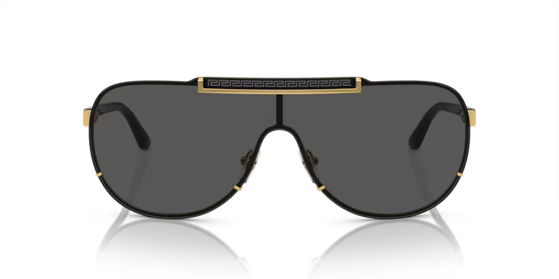 Versace Sunglasses Pilot Gold Frame Dark Grey Lens VE2140 100287