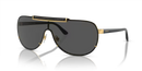 Versace Sunglasses Pilot Gold Frame Dark Grey Lens VE2140 100287