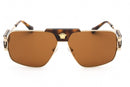 Versace VE2251 Men's Gold Havana Rectangular Sunglasses 147073 - WatchStatus Ltd