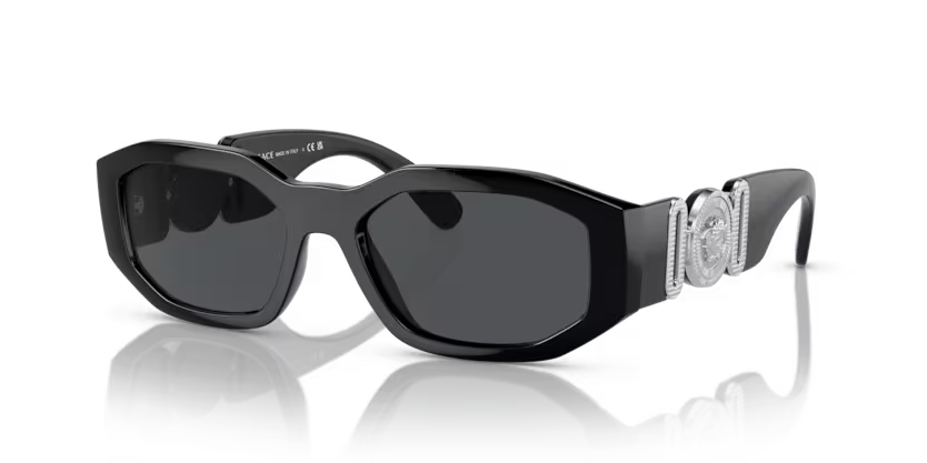 Versace Sunglasses Irregular Black Frame Grey Lens VE4361 542287
