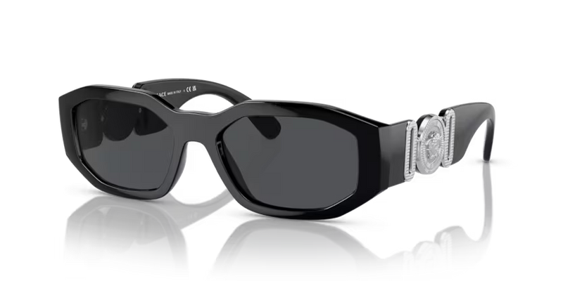 Versace Sunglasses Irregular Black Frame Grey Lens VE4361 542287