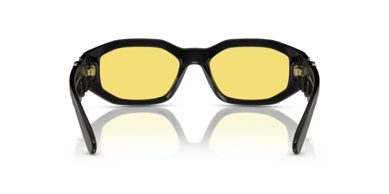 Versace Sunglasses Irregular Black Frame Yellow Lens VE4361 GB1/85
