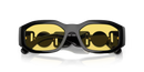 Versace Sunglasses Irregular Black Frame Yellow Lens VE4361 GB1/85