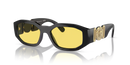 Versace Sunglasses Irregular Black Frame Yellow Lens VE4361 GB1/85