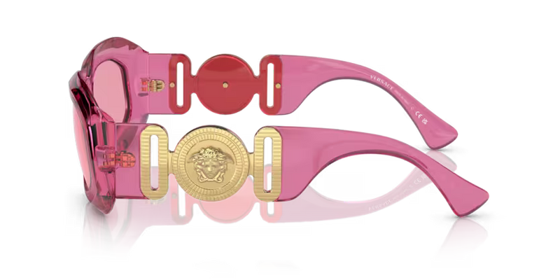 Versace Sunglasses Irregular Transparent Pink Frame VE4425U 5452184