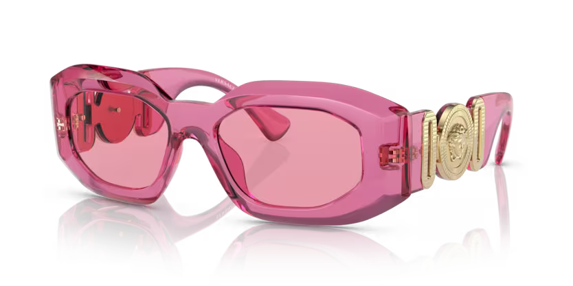 Versace Sunglasses Irregular Transparent Pink Frame VE4425U 5452184