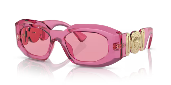Versace Sunglasses Irregular Transparent Pink Frame VE4425U 5452184