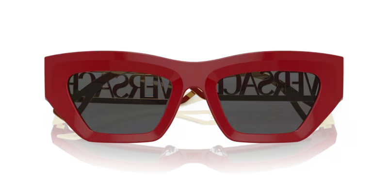Versace Sunglasses Cat-Eye Red Frame Dark Grey Lens VE4432U 538887