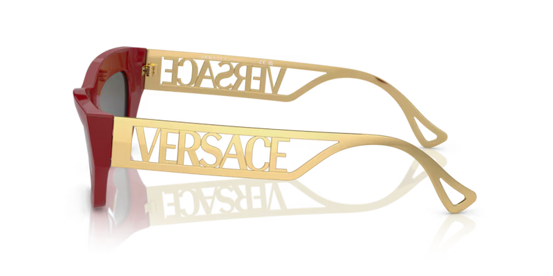 Versace Sunglasses Cat-Eye Red Frame Dark Grey Lens VE4432U 538887