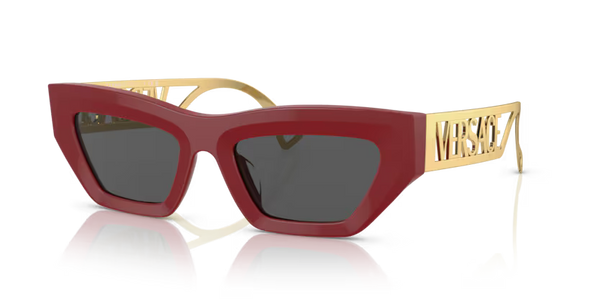 Versace Sunglasses Cat-Eye Red Frame Dark Grey Lens VE4432U 538887