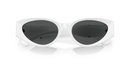 Versace Sunglasses Cat-Eye White Frame Grey Lens VE4454 314/87