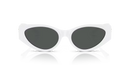 Versace Sunglasses Cat-Eye White Frame Grey Lens VE4454 314/87