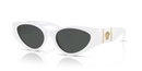 Versace Sunglasses Cat-Eye White Frame Grey Lens VE4454 314/87