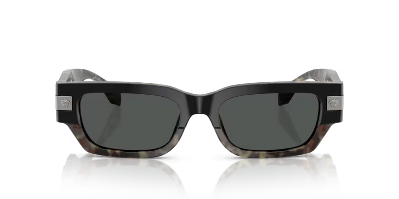 Versace Sunglasses Rectangle Leopard Frame Grey Lens VE4465 545687