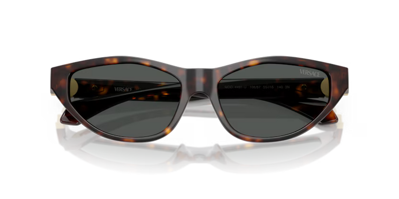 Versace Sunglasses Cat-Eye Havana Frame Grey Lens VE4491U 108/87