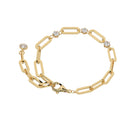 Round Diamond Paperclip Bracelet 1CT Yellow Gold CLR2001-G