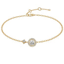 Round Double Diamond Halo Bracelet