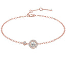 Round Double Diamond Halo Bracelet
