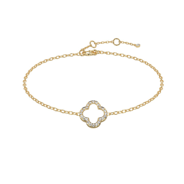 Clover Motif Diamond Pavé Bracelet