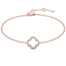 Clover Motif Diamond Pavé Bracelet