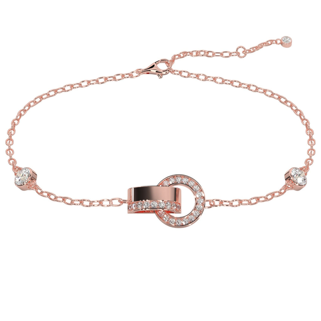 Interlocking Hoop Diamond Bracelet