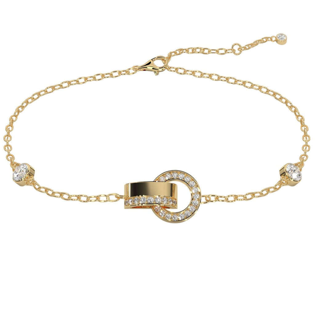 Interlocking Hoop Diamond Bracelet