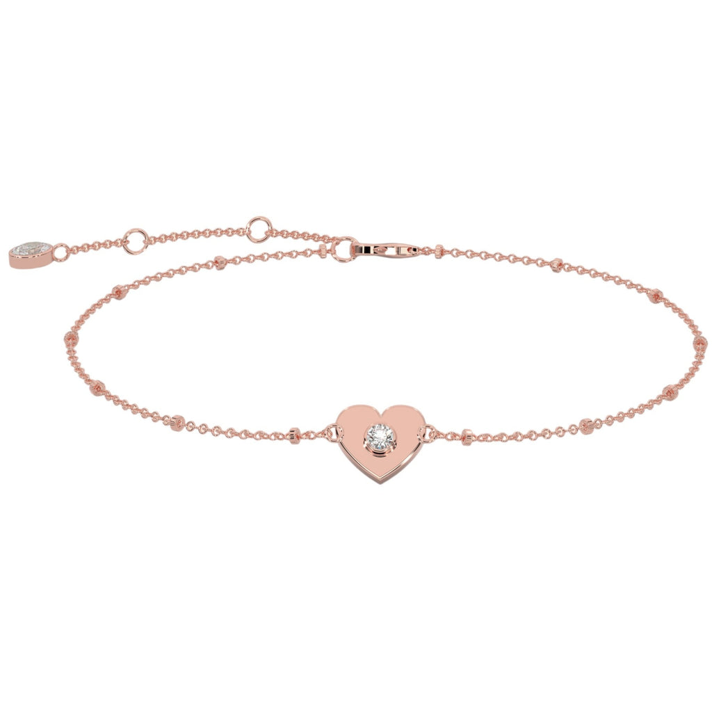 Diamond Heart Motif Bracelet