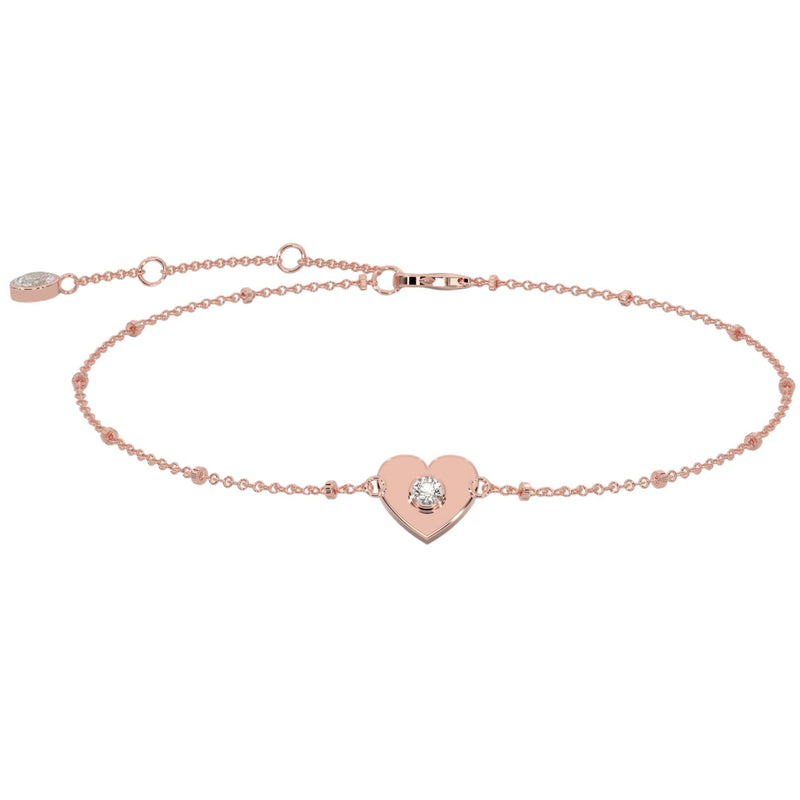 Diamond Heart Motif Bracelet