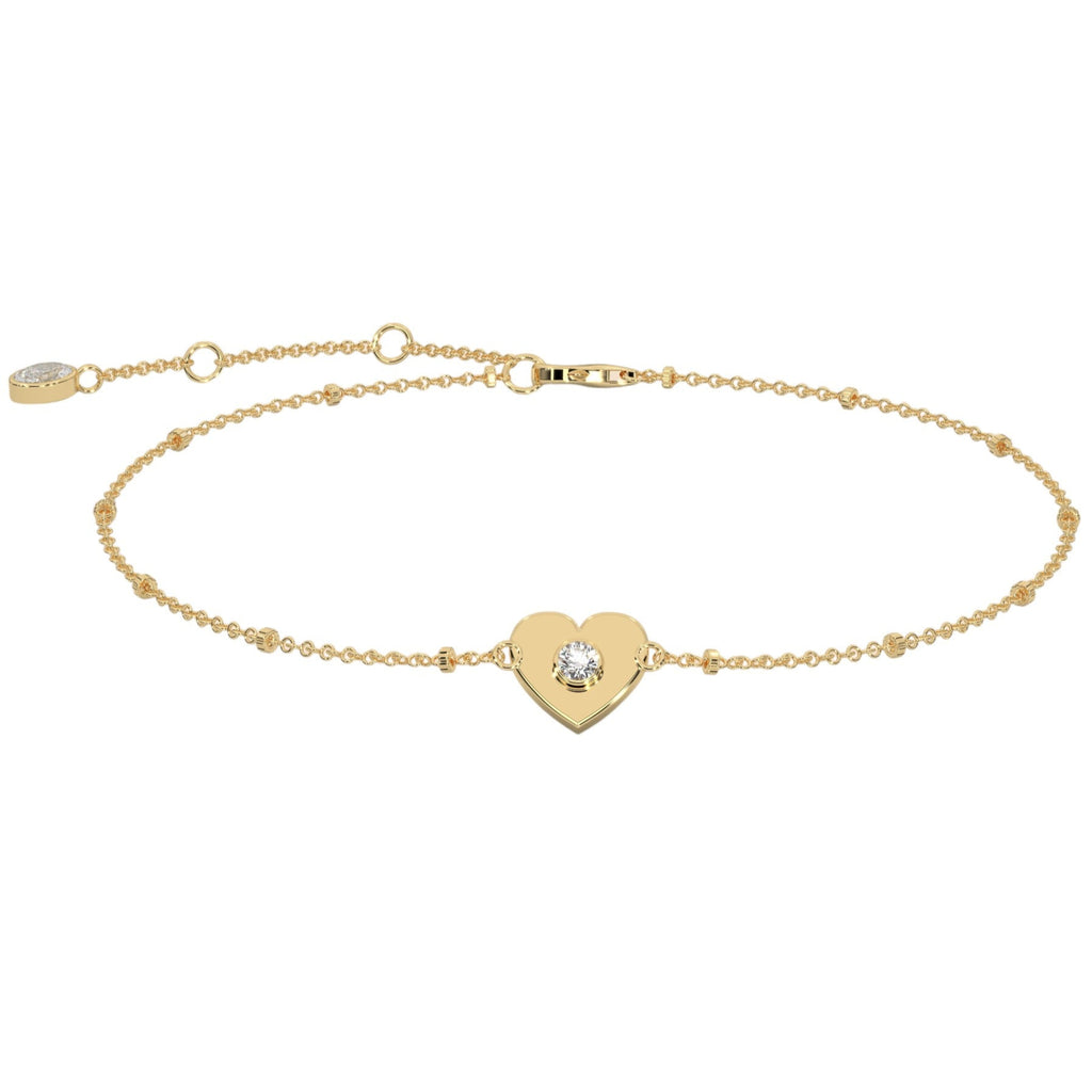 Diamond Heart Motif Bracelet