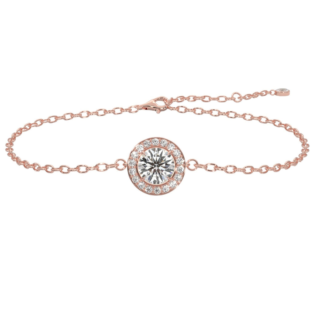 Round Diamond Halo Bracelet