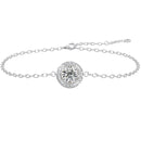Round Diamond Halo Bracelet