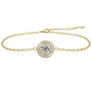 Round Diamond Halo Bracelet