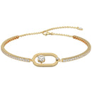 Round Diamond Hoop Set Bar Bangle