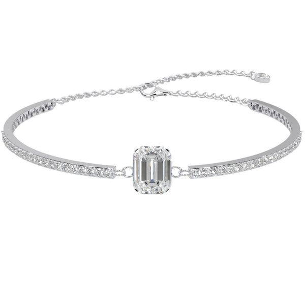 Emerald Diamond Pavé Bar Bangle